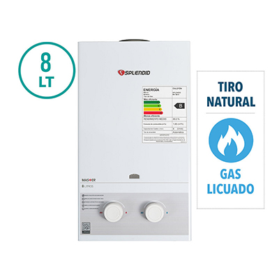 Calefont gas licuado tiro natural master ionizado